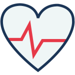 heart icon with ekg line